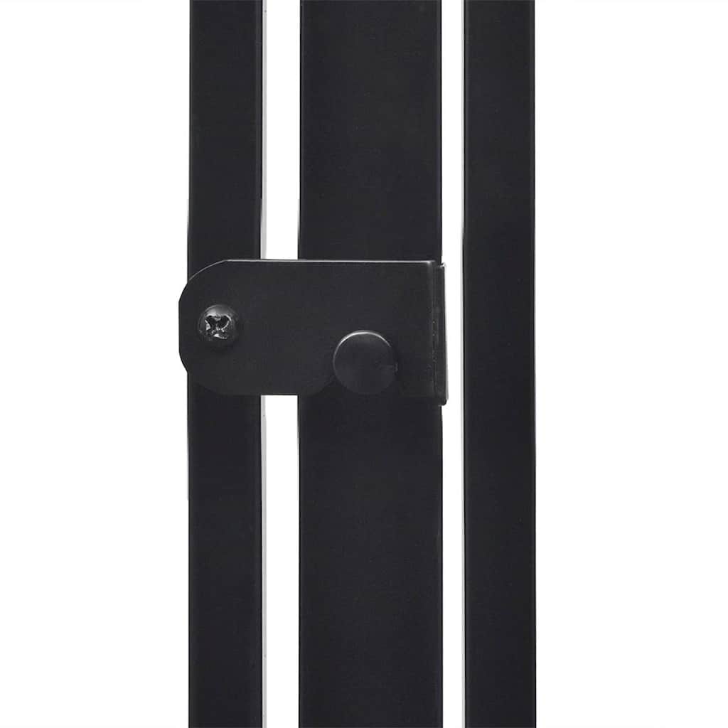 275411 vidaXL Fireplace Fence for Pets Black Steel (242684)