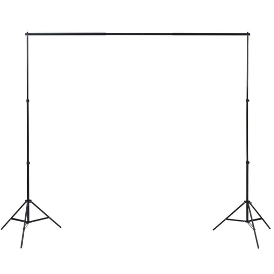 Photo Studio Kit with 3 Cotton Backdrops Adjustable Frame 3x3 m