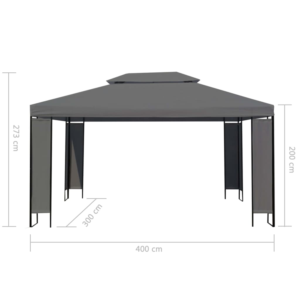Gazebo Anthracite 118.1" x 157.5