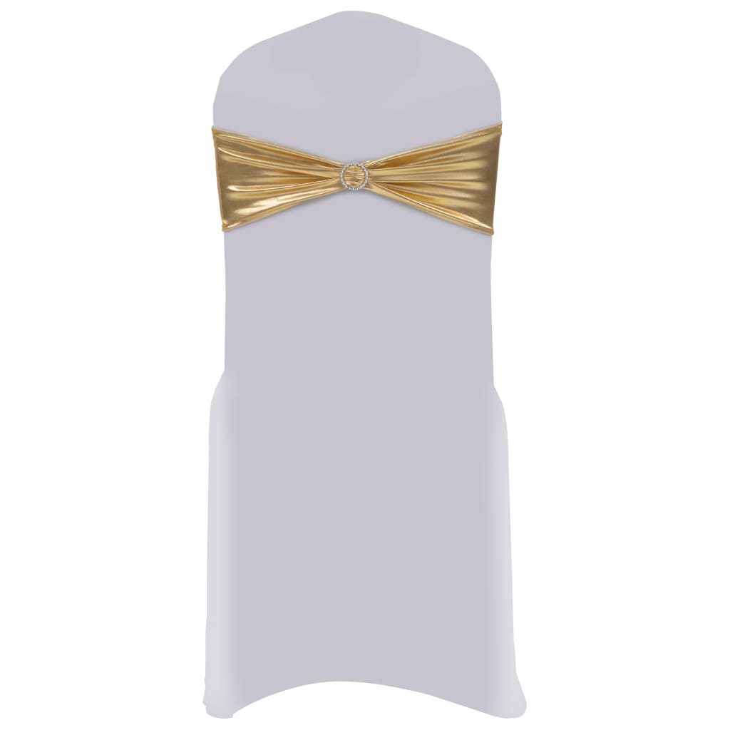 Chair Ribbon | Set of 25 | Gold | 90% polyester and 10% elastane | 14 x