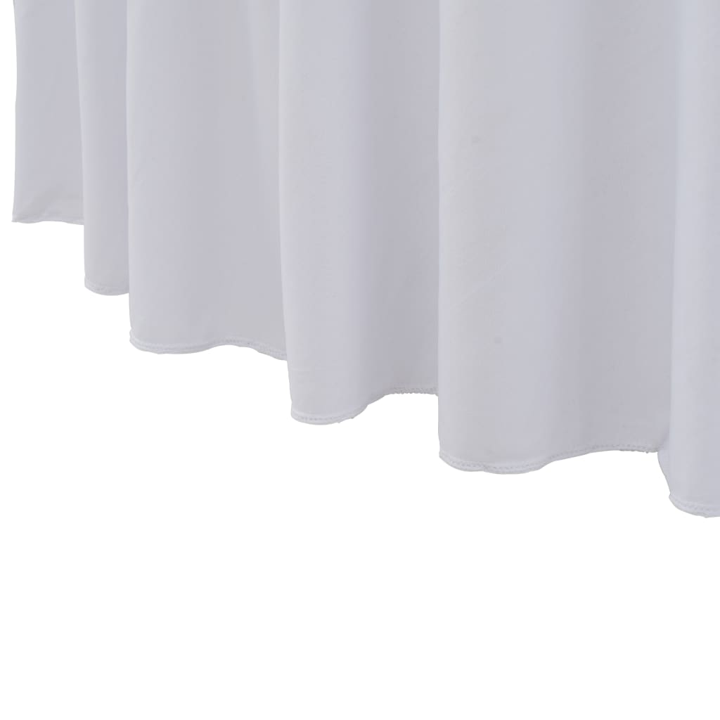 Table Cover | Set of 2 | White | 90% Polyester, 10% Elastane | 180x74 cm