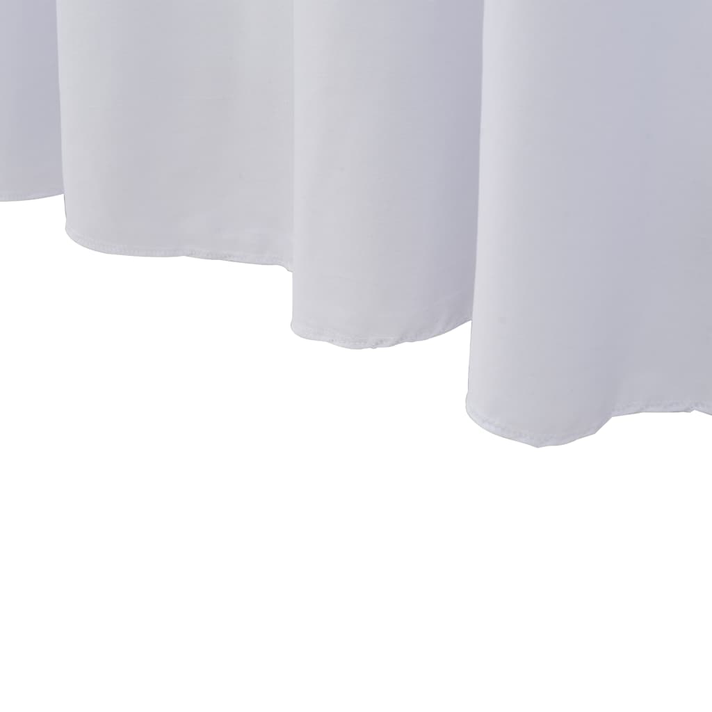 Table Cover | Set of 2 | White | 90% polyester | 243x76x74 cm