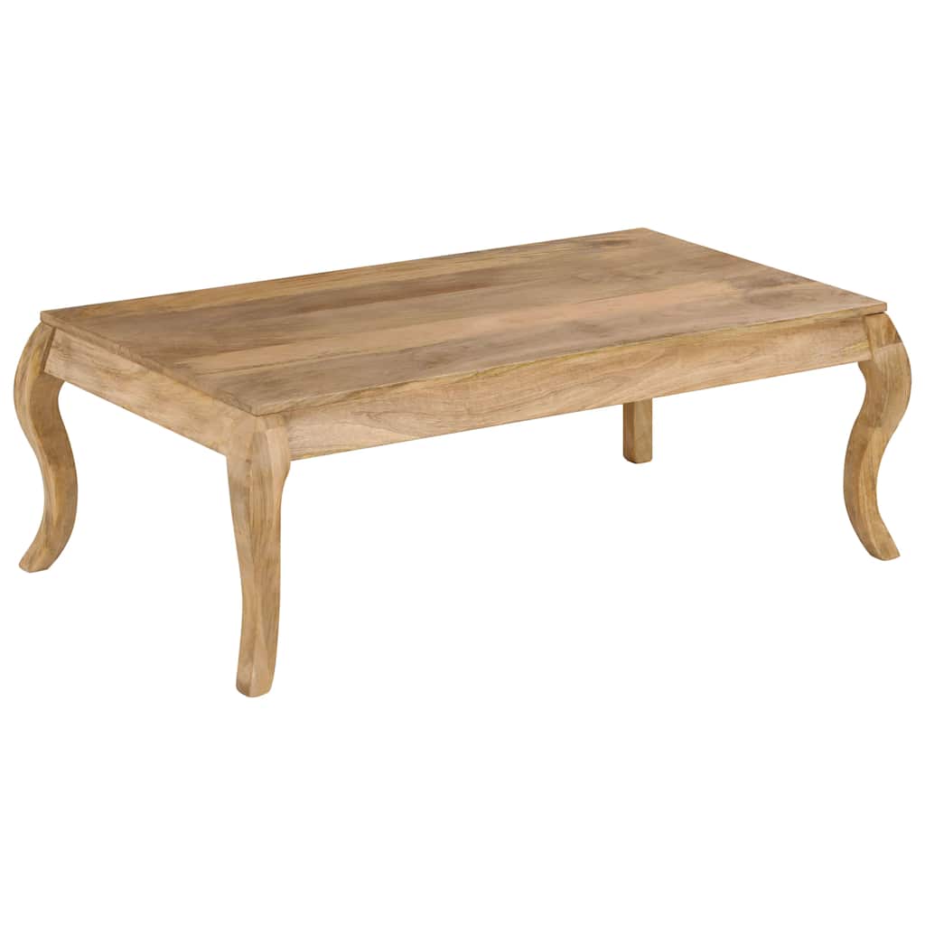 Coffee Table | Whitewashed Natural Wood | Solid Mango Wood | Medium