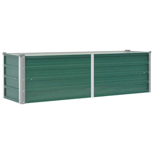 Raised Bed | Green | Galvanised steel | 160x40x45 cm | Durable