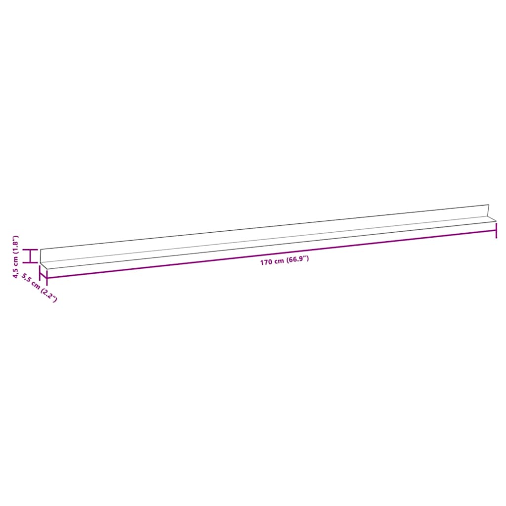5 pcs Decking Angle Trims Aluminium 170 cm Silver