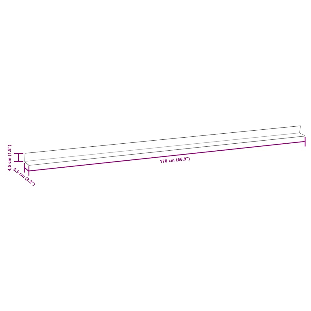5 pcs Decking Angle Trims WPC 170 cm Black