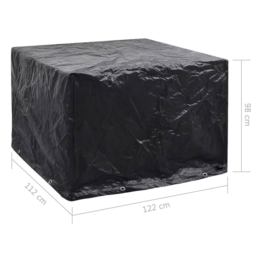 Garden Furniture Cover | Black | Polyethylene | 122 x 112 x 98 cm