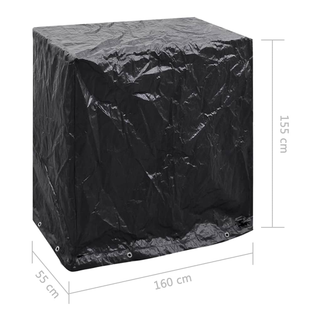 Garden Furniture Cover | Black | Polyethylene, Aluminium eyelets | Large