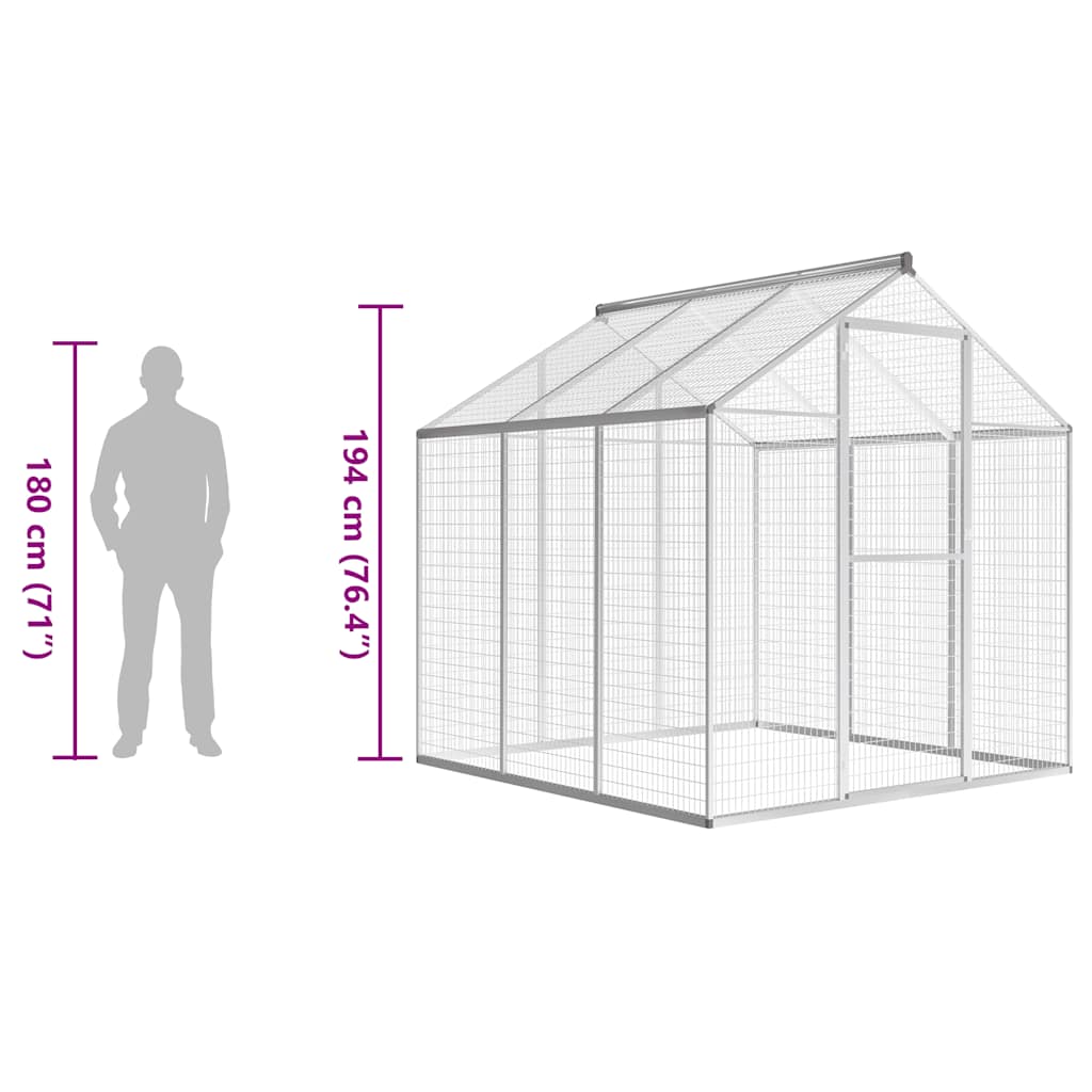 Aviary | Silver | Aluminium | Large | Aviary | Rectangular | Modern