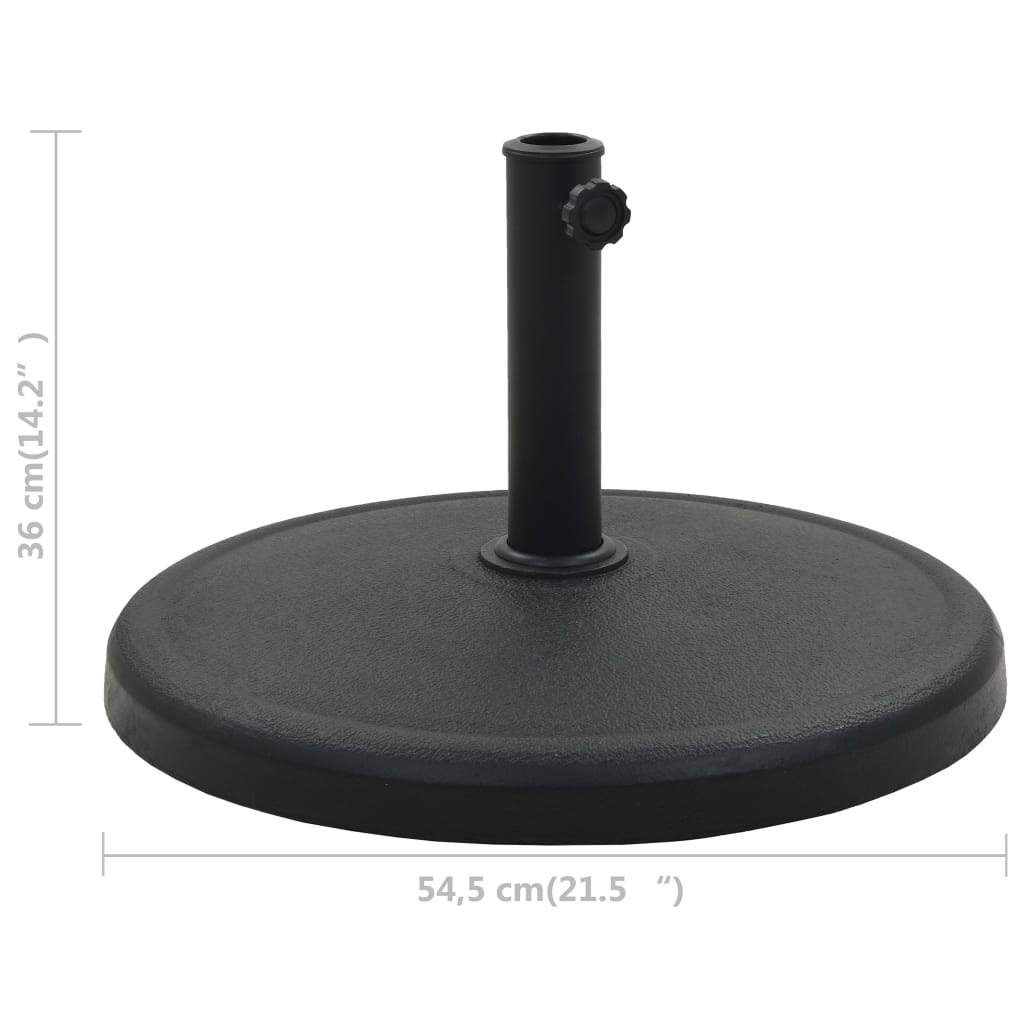 Parasol Base | Black | Polyresin | Medium | Tough | Parasol Base | Round