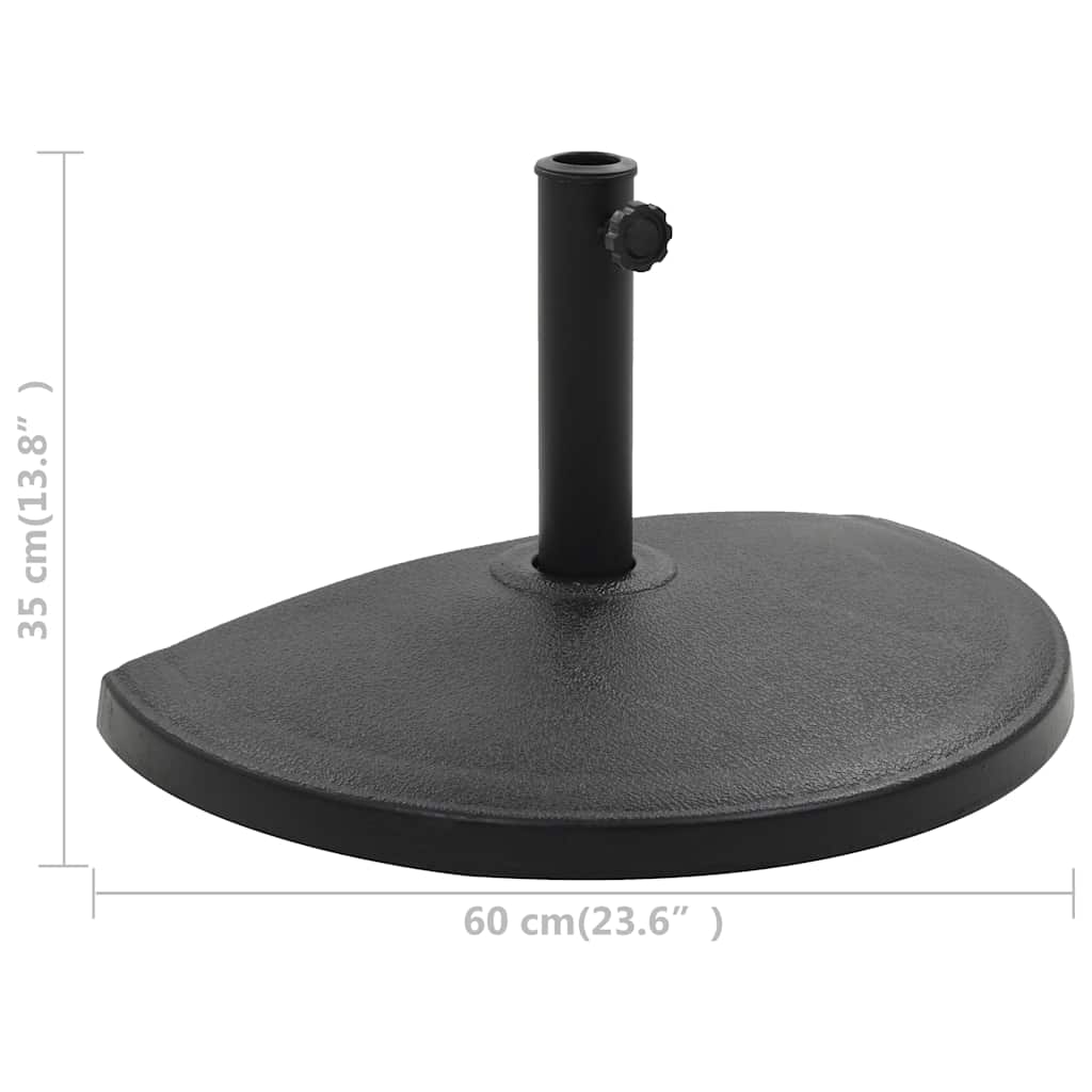 Parasol Base | Black | Polyresin | Standard | Heavy Weight Support
