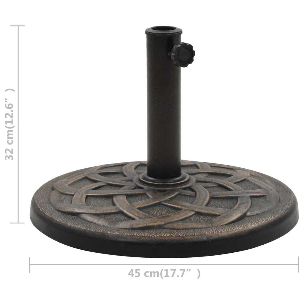 Parasol Base | Bronze | Polyresin | 11 kg | Durable | Round | Traditional