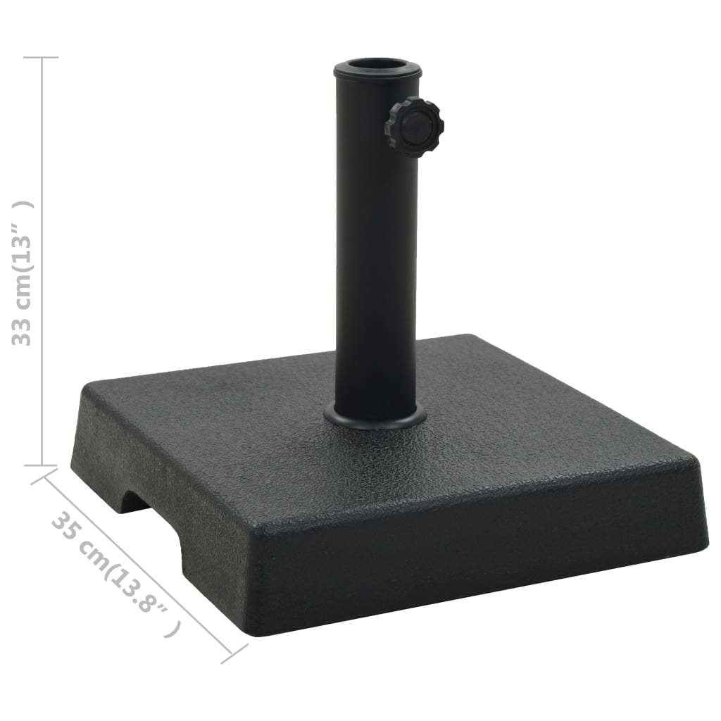 Parasol Base | Black | Polyresin | 8 kg | Decorative Inlays
