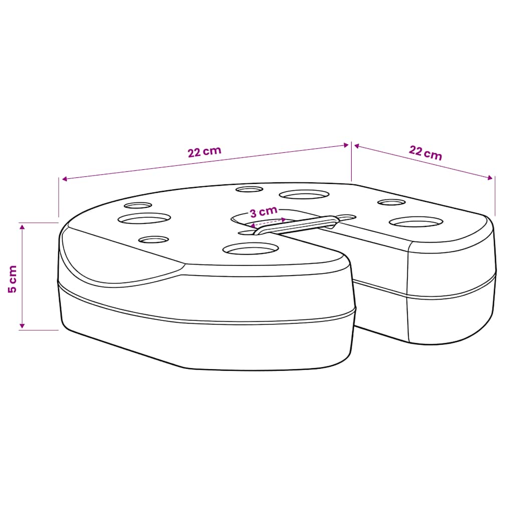 Gazebo Weight Plate | Black | Concrete with plastic cover | Small