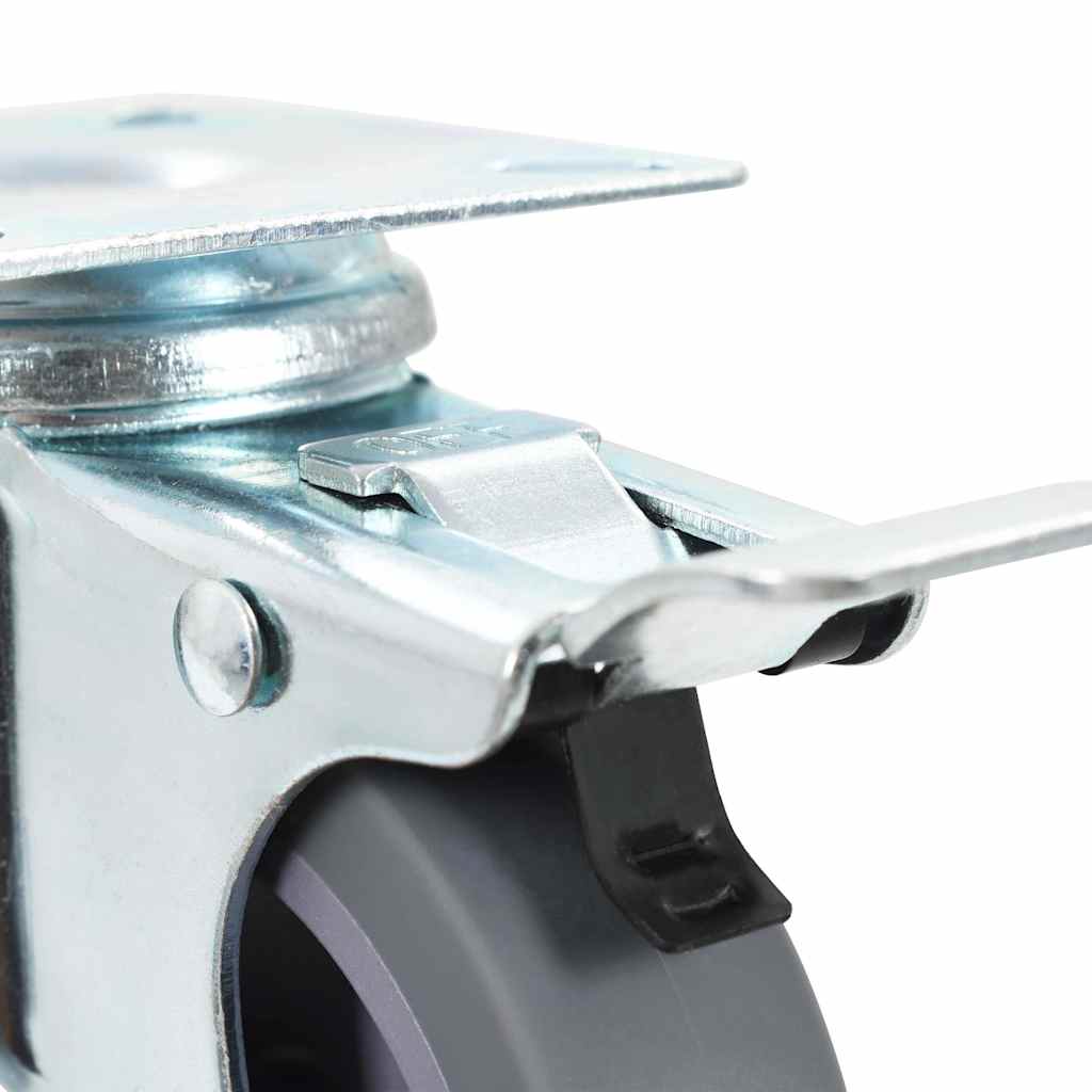 Swivel Casters with Double Brakes 4 pcs 75 mm