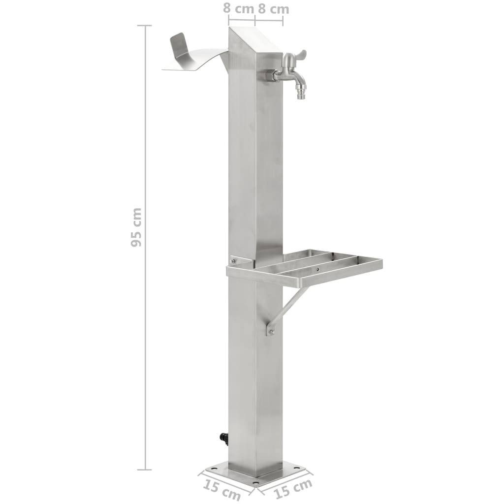 Water Column | Silver | Stainless steel 304 | 95 cm tall | Durable