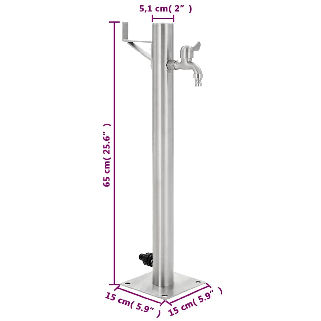 Water Column | Silver | Stainless steel 304 | Medium | Durable