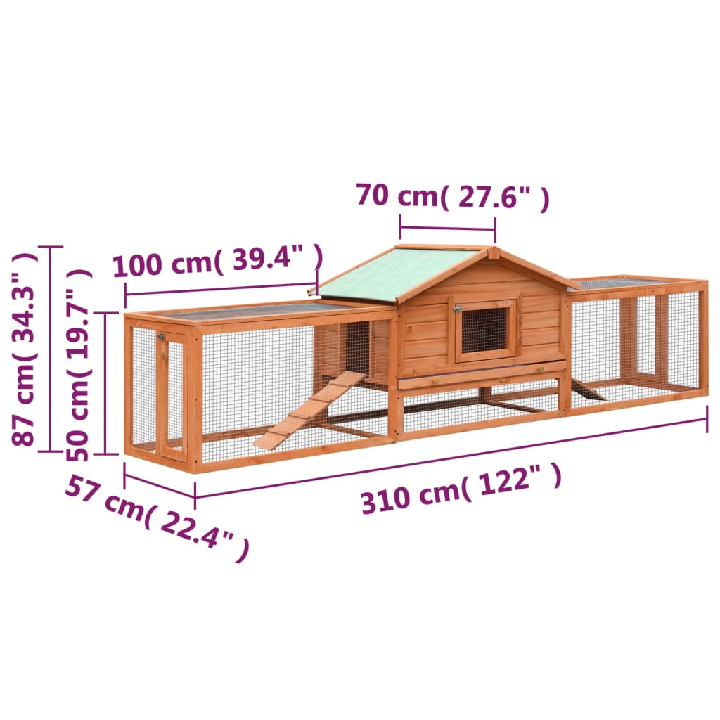 Rabbit Hutch | Brown, Green