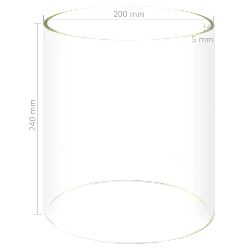 50770 vidaXL Glass Cylinder for Hot Dog Warmer 200x240 mm