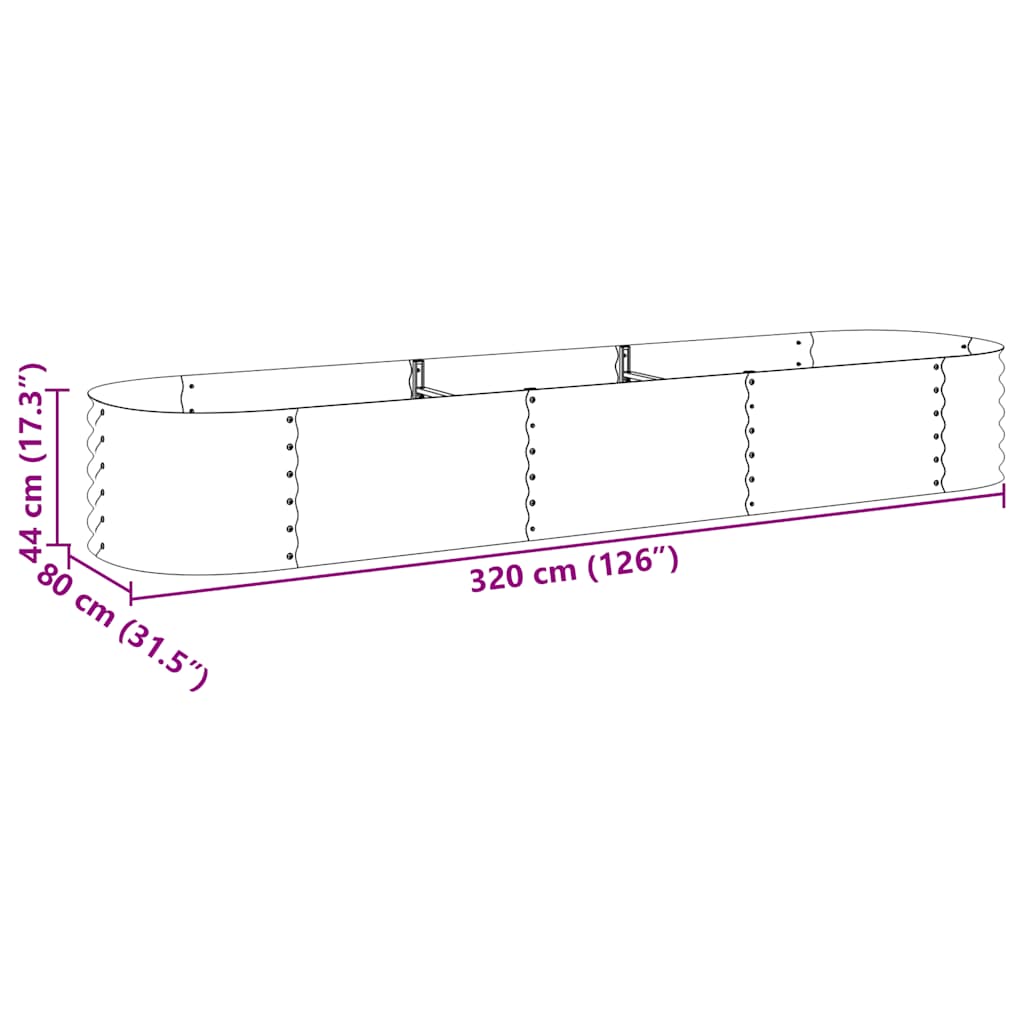 Garden Raised Bed | Silver | Galvanised Steel | Large | Durable
