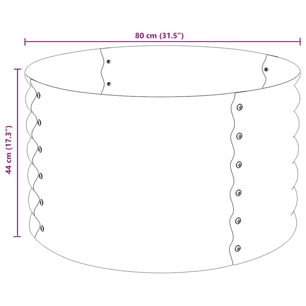 Garden Raised Bed | Grey | Galvanised steel | Medium | Durable