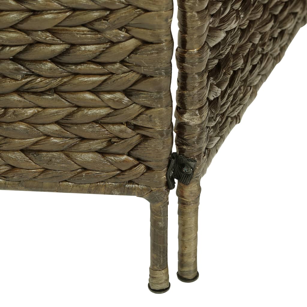 3-Panel Room Divider Brown 116x160 cm Water Hyacinth