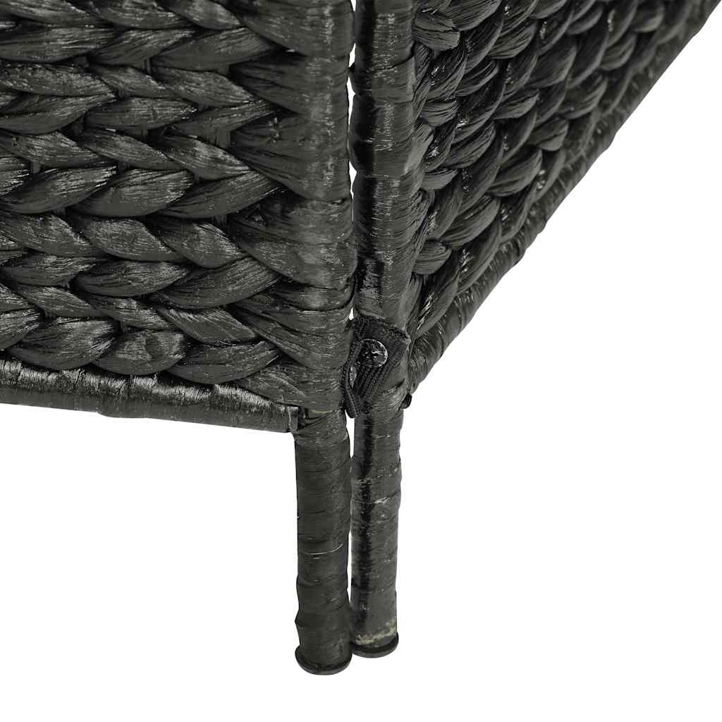 5-Panel Room Divider Black 193x160 cm Water Hyacinth