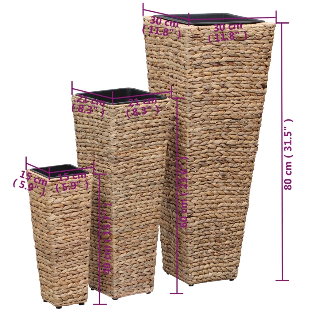 Raised Bed | Brown | Water hyacinth and steel frame | Multiple sizes