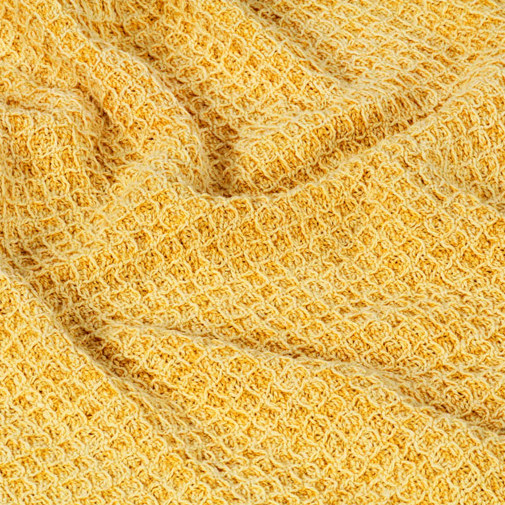 Throw | Mustard Yellow | 100% Cotton | 160 x 210 cm | Throw | Rectangular