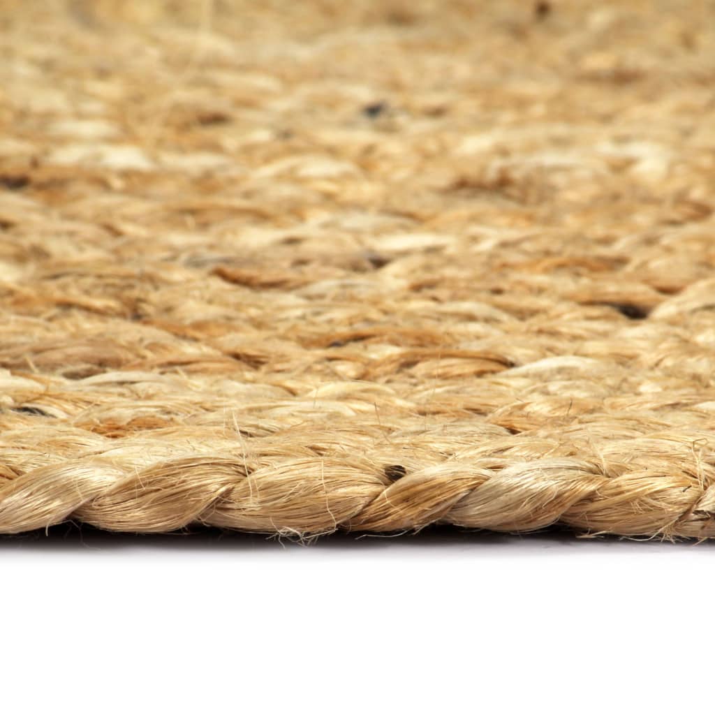 Placemat | Set of 4 | Natural | Jute | 38 cm | Durable | Placemat | Round