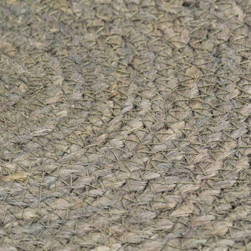 Placemat | Set of 6 | Grey | Jute | 38 cm diameter | Non-slip | Placemat