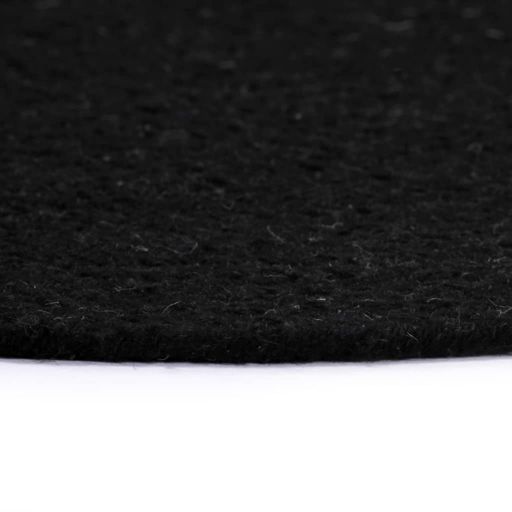 Placemat | Set of 6 | Plain Black | 100% Cotton | 38 cm diameter