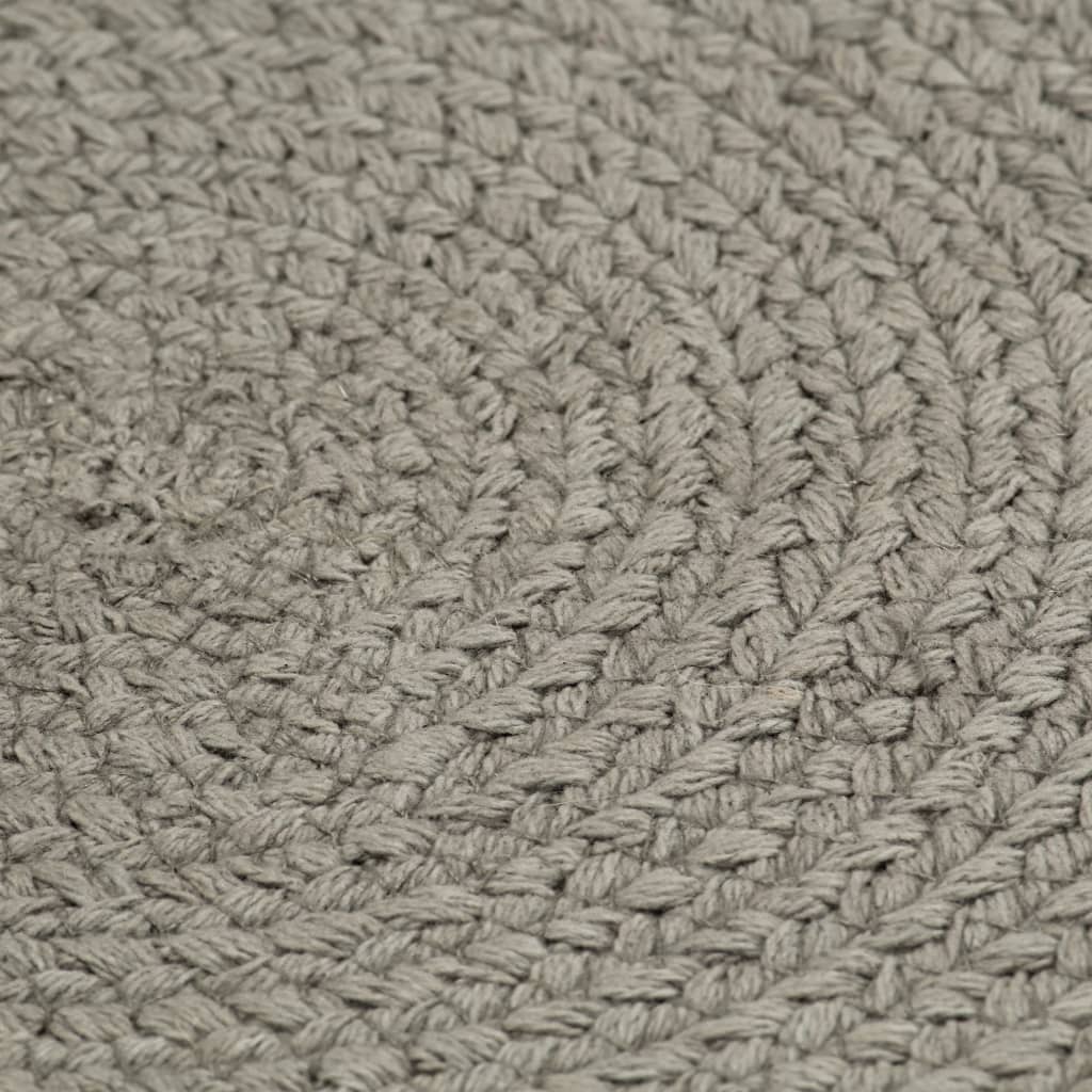 Placemat | Set of 6 | Plain Grey | 100% Cotton | 38 cm diameter