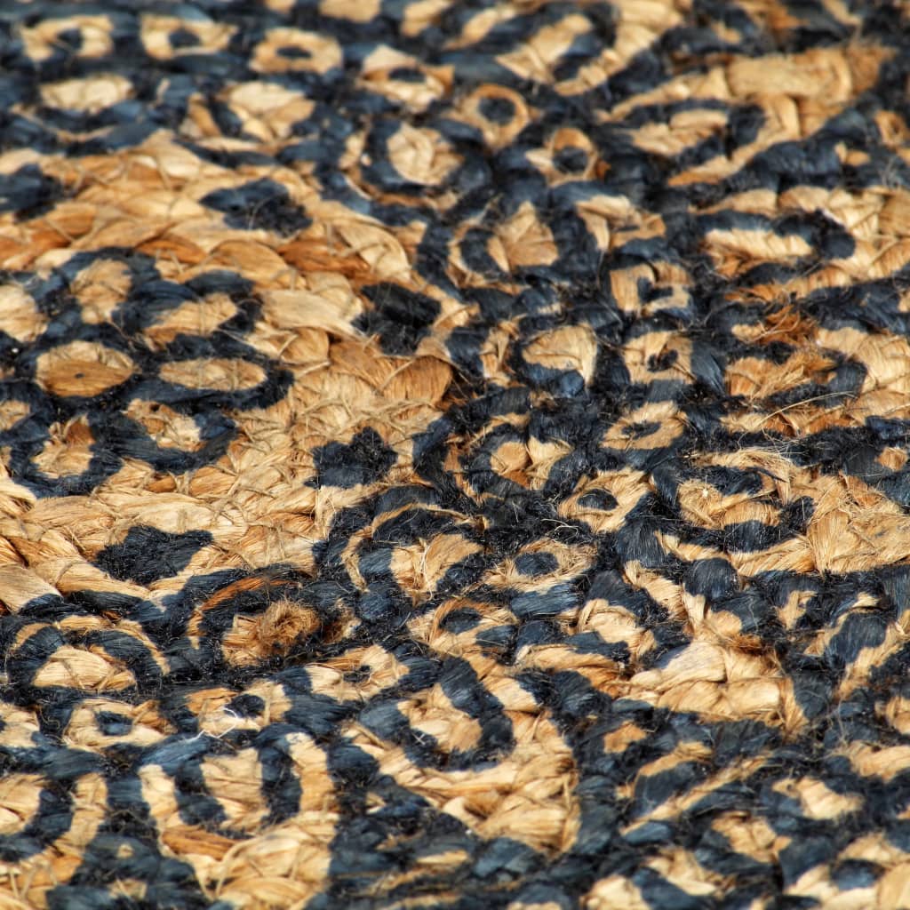 Placemat | Set of 6 | Dark Blue | Jute | 38 cm diameter | Durable