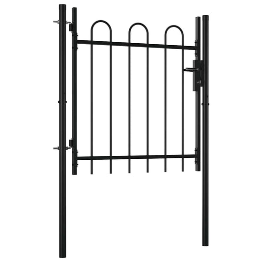 Single Door Fence Gate "BOXTEL" with Hoop Top 100 x 75 cm
