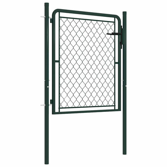 Garden Gate Steel 100x100 cm Green