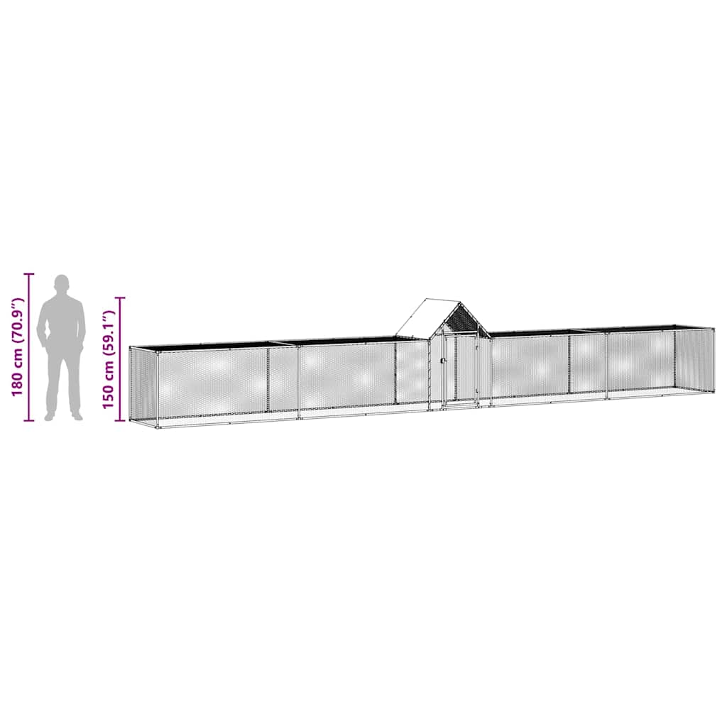 Chicken Coop | Silver | Galvanized steel | Large | Durable | Chicken Coop