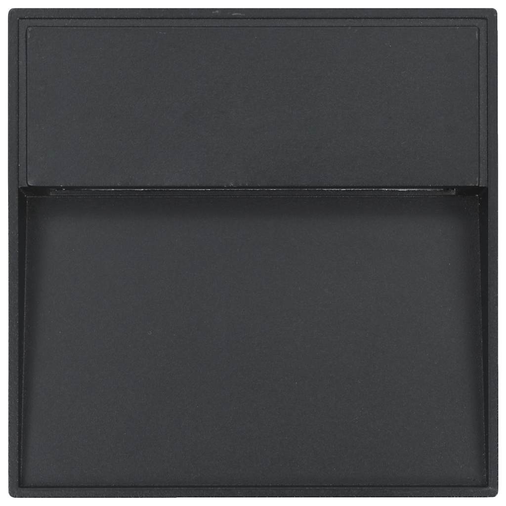 Outdoor LED Wall Lights 2 pcs 3 W Black Square