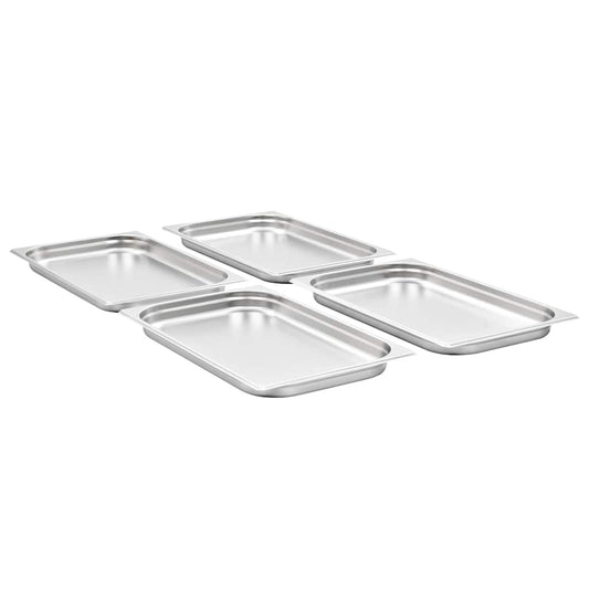 Gastronorm Containers 4 pcs GN 1/1 40 mm Stainless Steel
