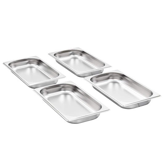 50893 vidaXL Gastronorm Containers 12 pcs GN 1/3 40 mm Stainless Steel