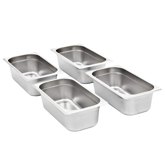 Gastronorm Containers 8 pcs GN 1/3 100 mm Stainless Steel