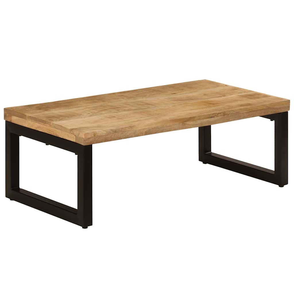 Coffee Table | Natural Mango Wood Finish | Solid Mango Wood and Steel
