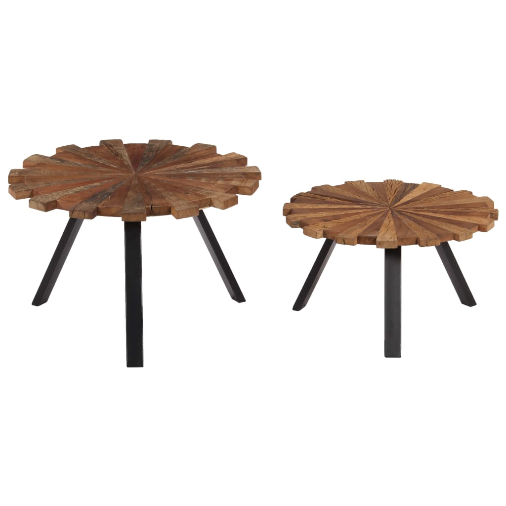 Coffee Table | Multicolour | Solid reclaimed wood, Powder-coated steel