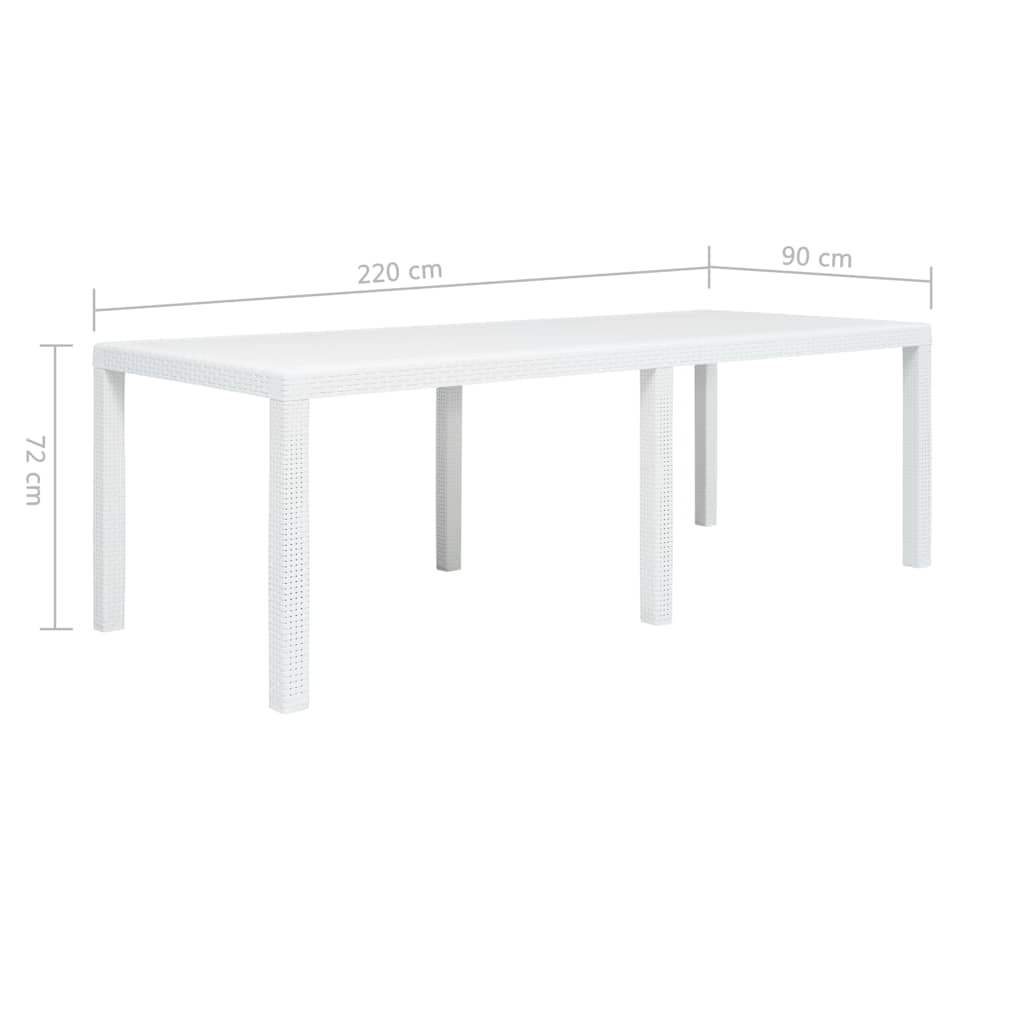 Garden Table | White | Plastic | Large | Lightweight | Garden Table