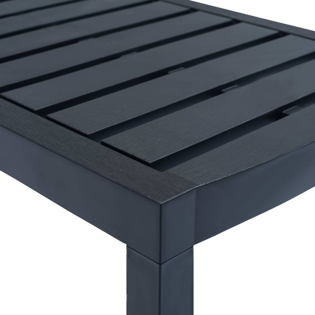 3 Piece Patio Lounge Set Plastic Anthracite