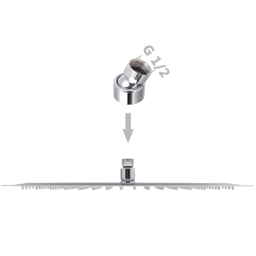Rain Shower Head 2 pcs Stainless Steel 30x40 cm