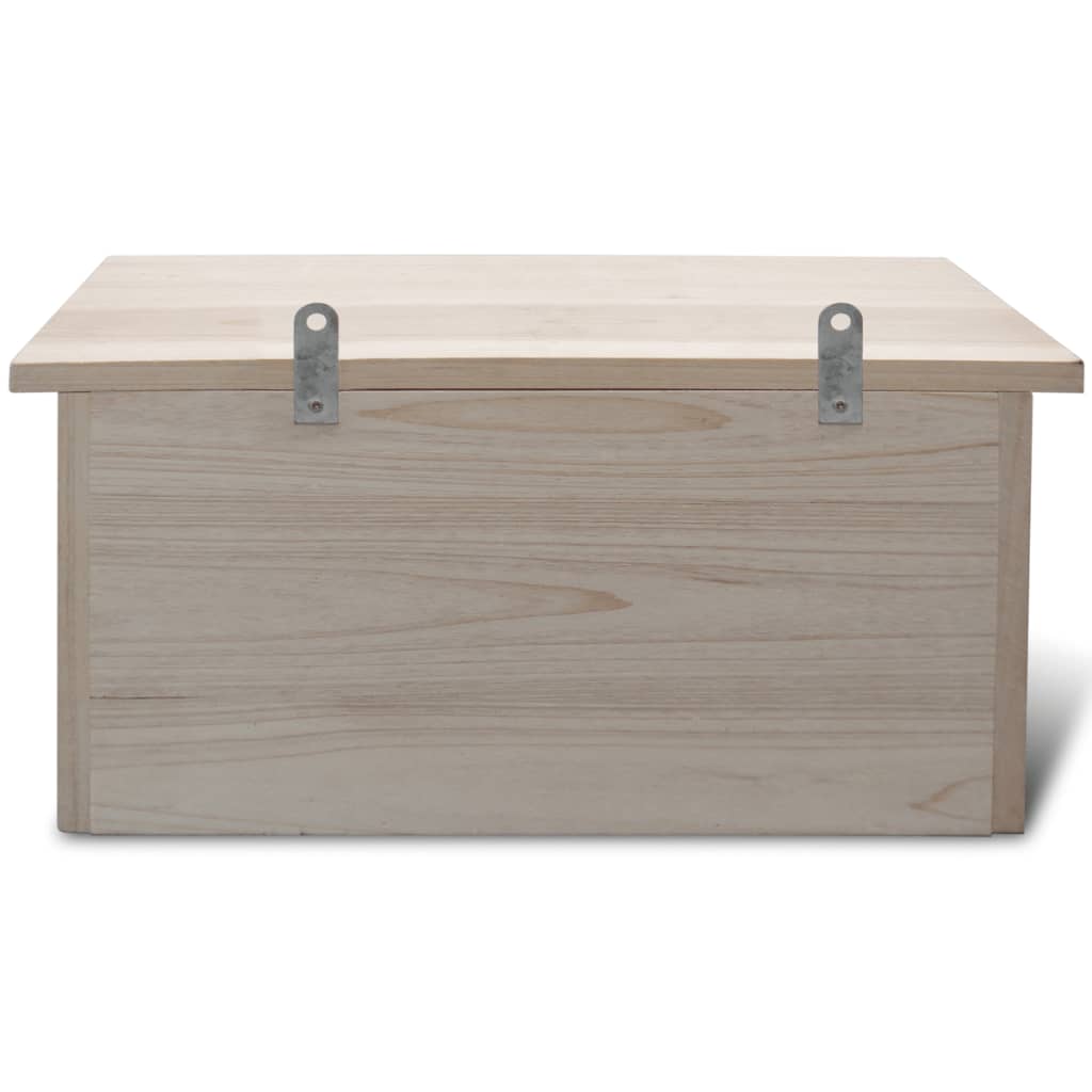 Nest Box | Set of 2 | Natural wood | Solid wood | 44x15.5x21.5 cm
