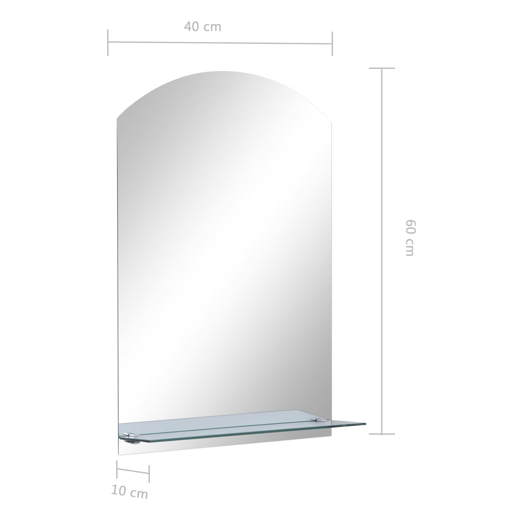 Wall Mirror | Clear | Toughened glass | 40x60 cm | Wall mounting