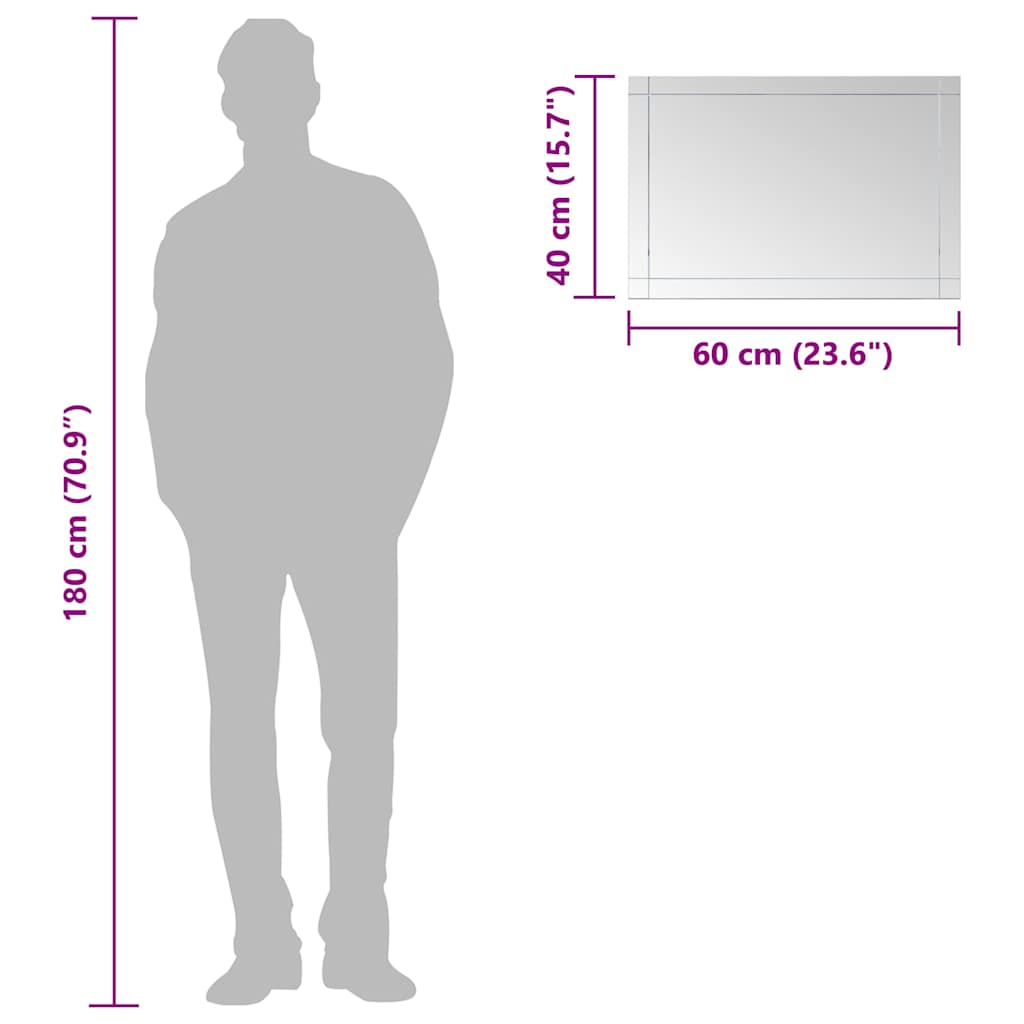 Wall Mirror | Transparent | Glass | Medium | Mirror | Wall Mirror