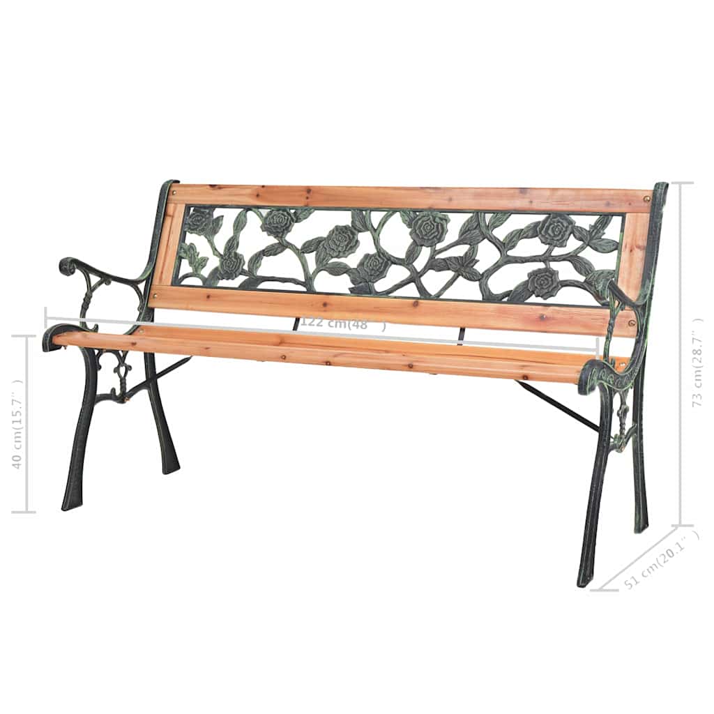 40261 vidaXL Garden Bench 122 cm Wood